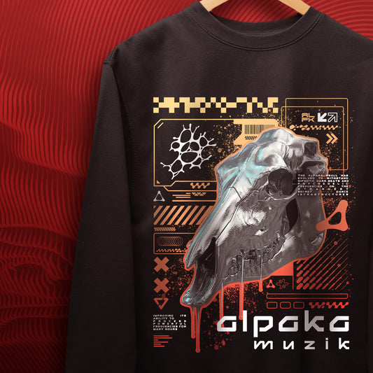 ALPAKA SKULLS - Front Print Sweatshirt