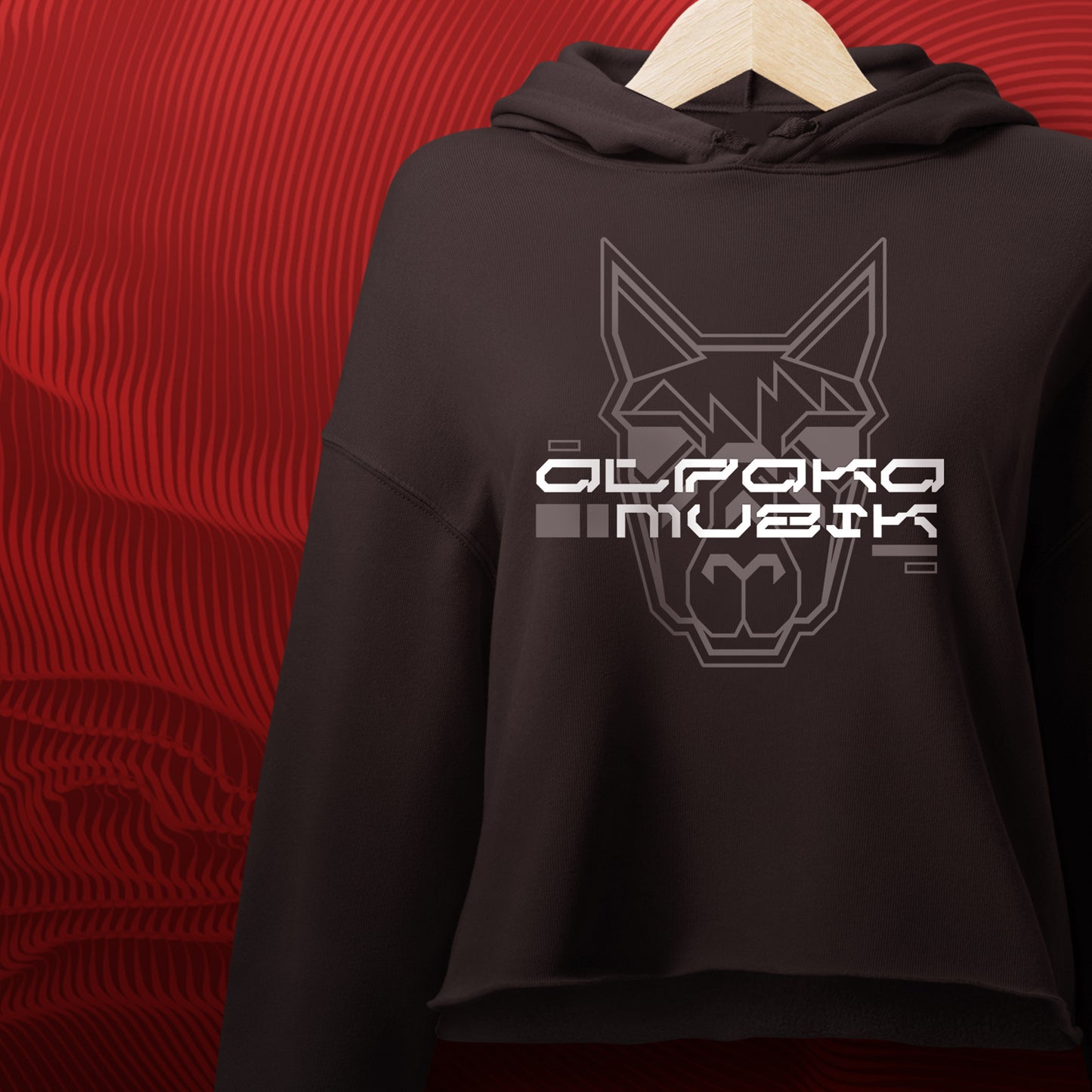 MUTNT DNA LOGO - Front Print Crop Hoodie