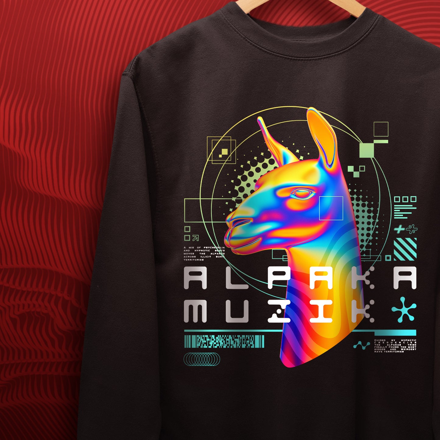 PSYCHO ALPAKA - Front Print Sweatshirt