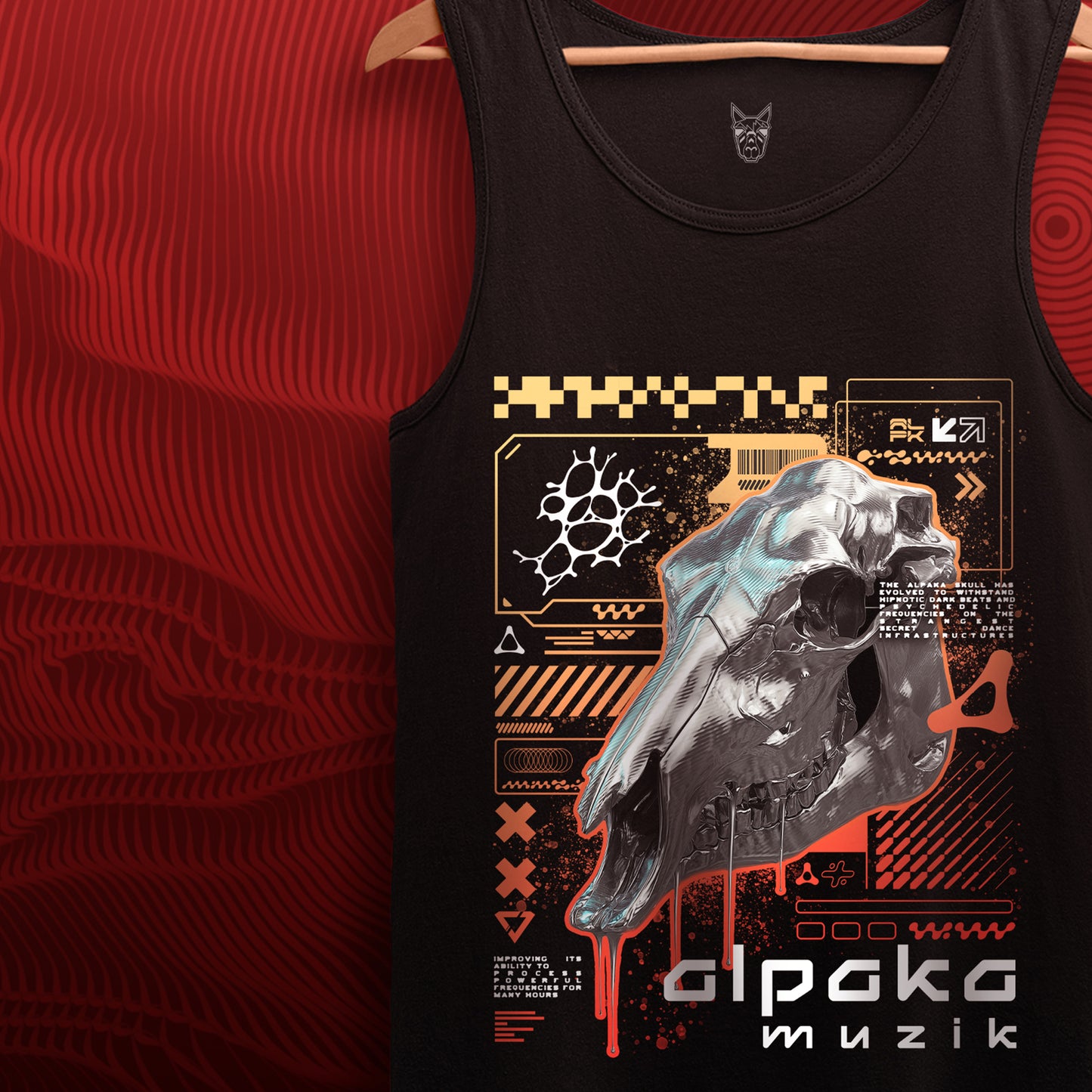 ALPAKA SKULLS - Front Print Tank Top