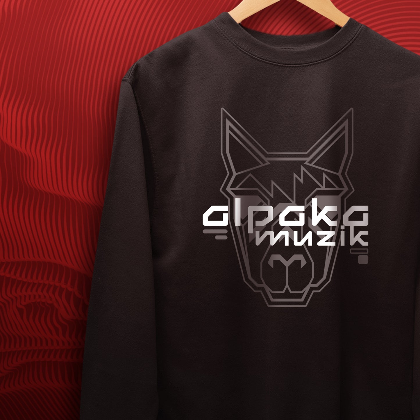 ALPAKA SKULLS LOGO - Front Print Sweatshirt