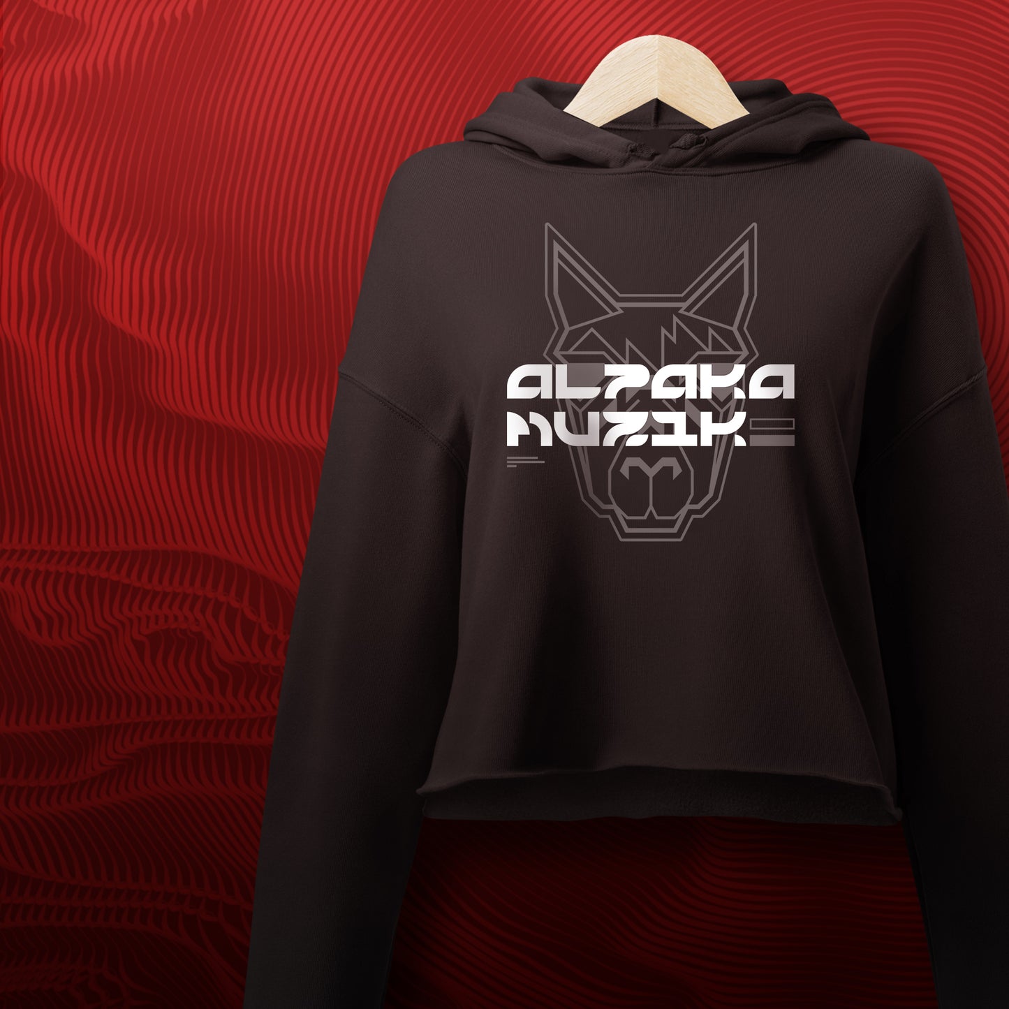 CHROME LOGO - Front Print Crop Hoodie