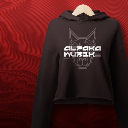 CHROME LOGO - Front Print Crop Hoodie