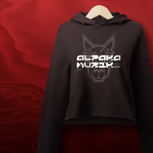 CHROME LOGO - Front Print Crop Hoodie