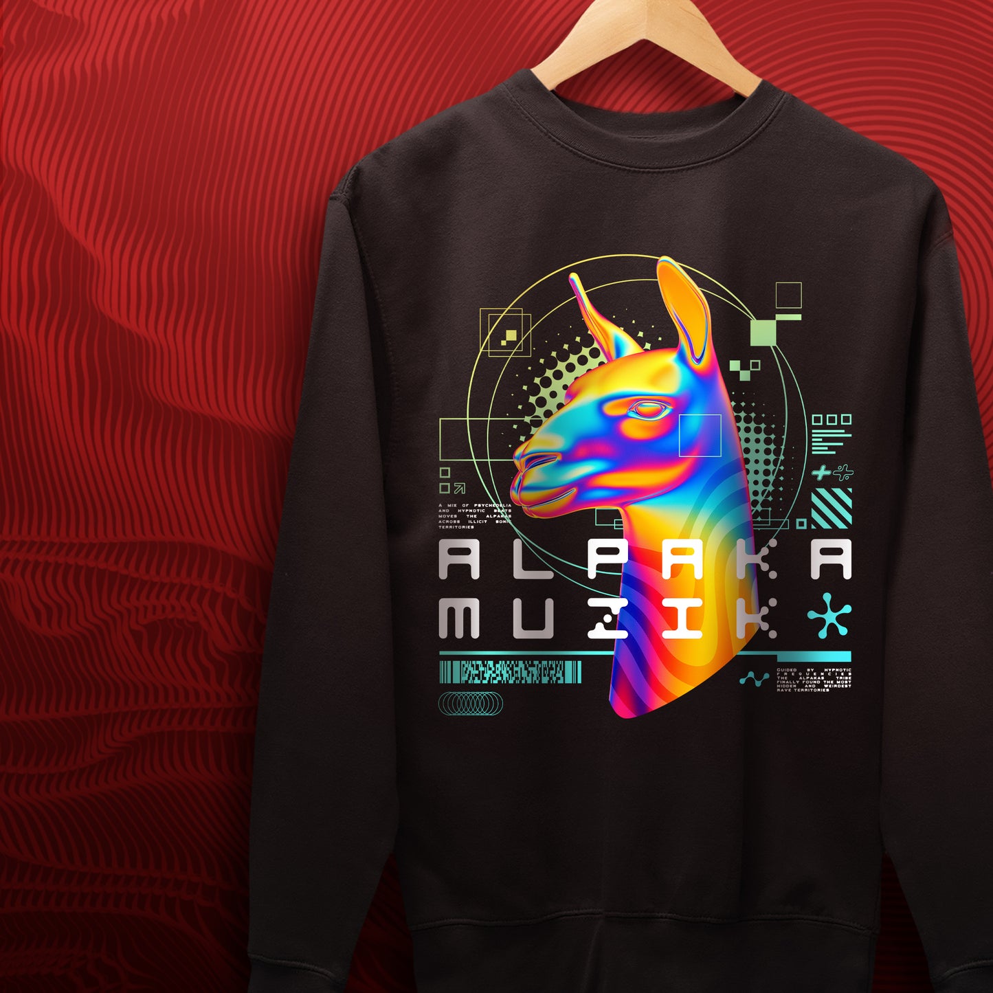 PSYCHO ALPAKA - Front Print Sweatshirt