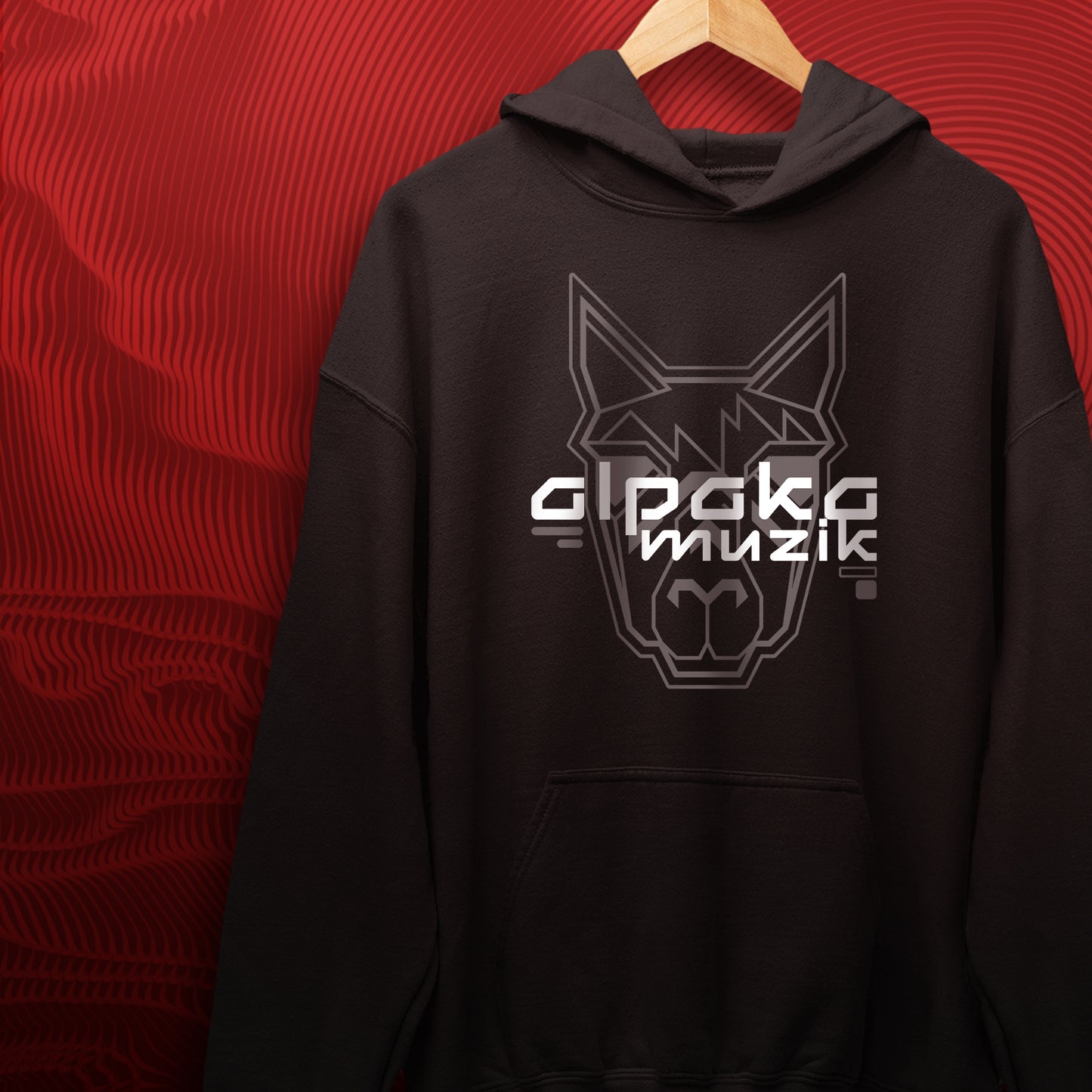ALPAKA SKULLS LOGO - Front Print Hoodie