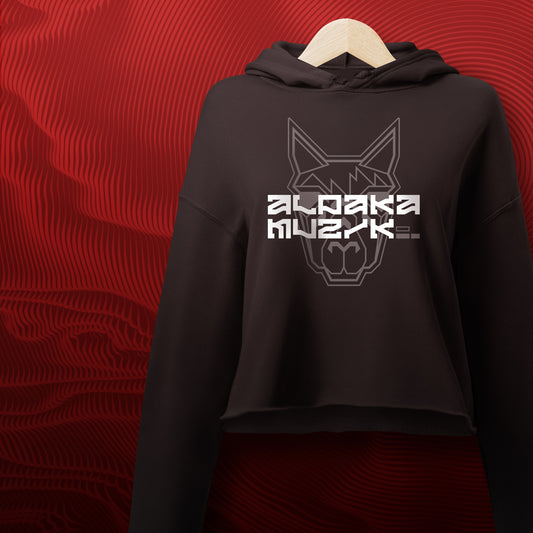 THE REBELLION LOGO - Front Print Crop Hoodie